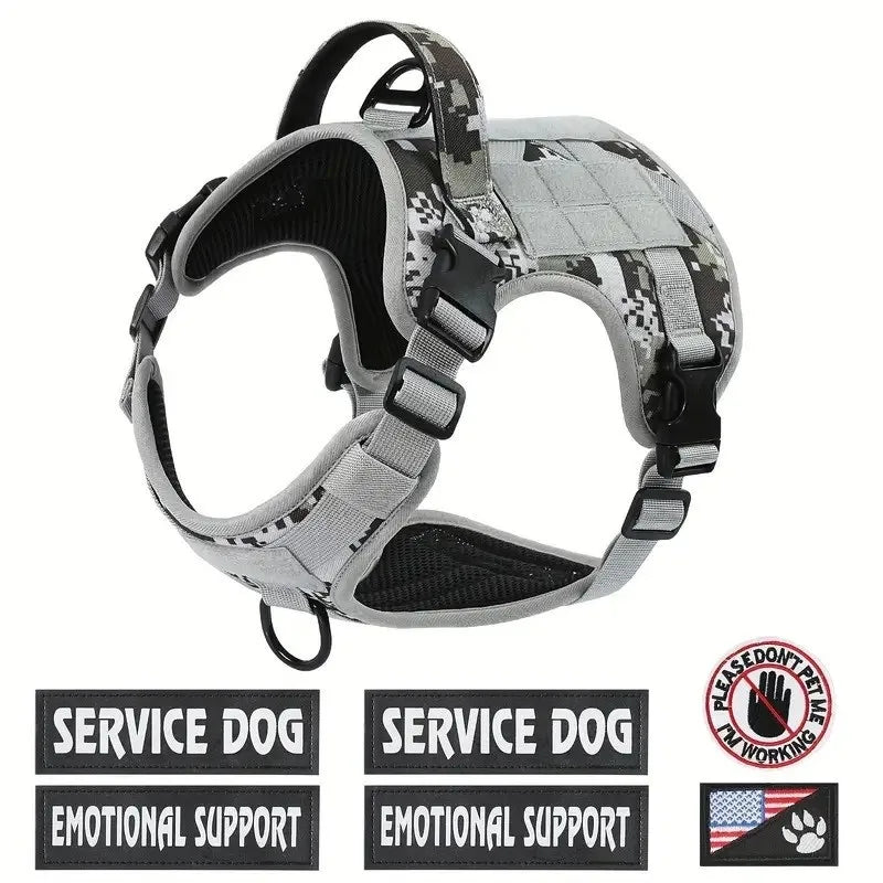 Tactical Hondenharnas inclusief 6 Patches