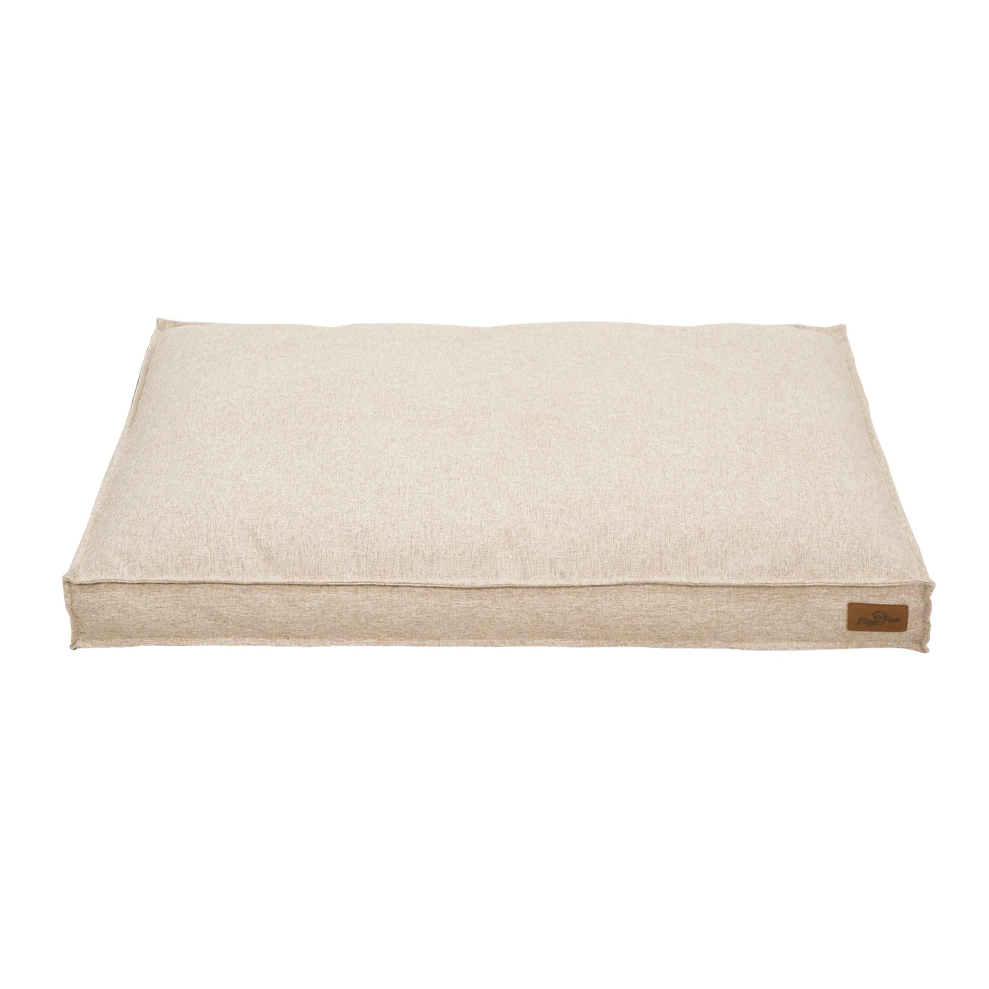 BINGOPAW orthopedisch hondenkussen van beige ademend linnen met een antislip onderkant