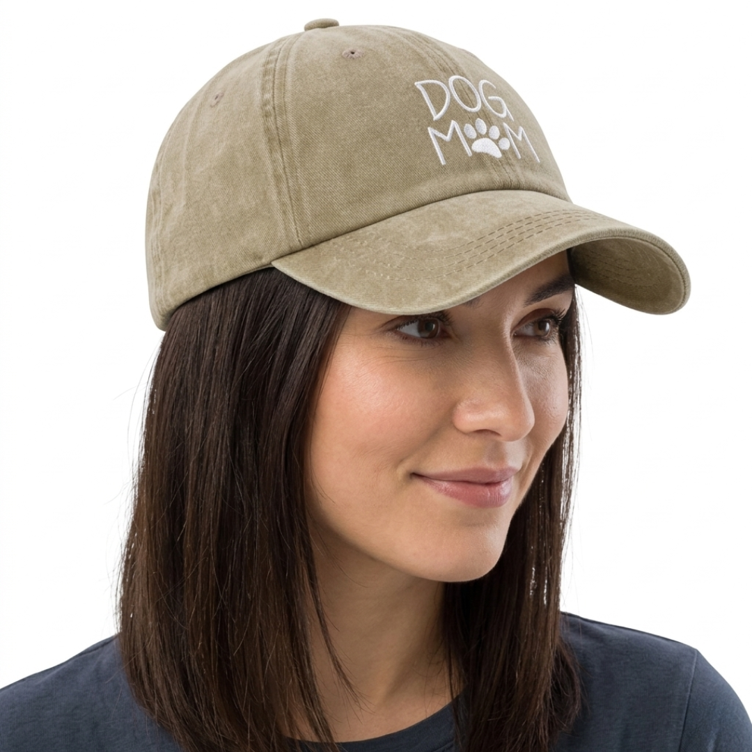 beige dog mom pet streetstyle op model