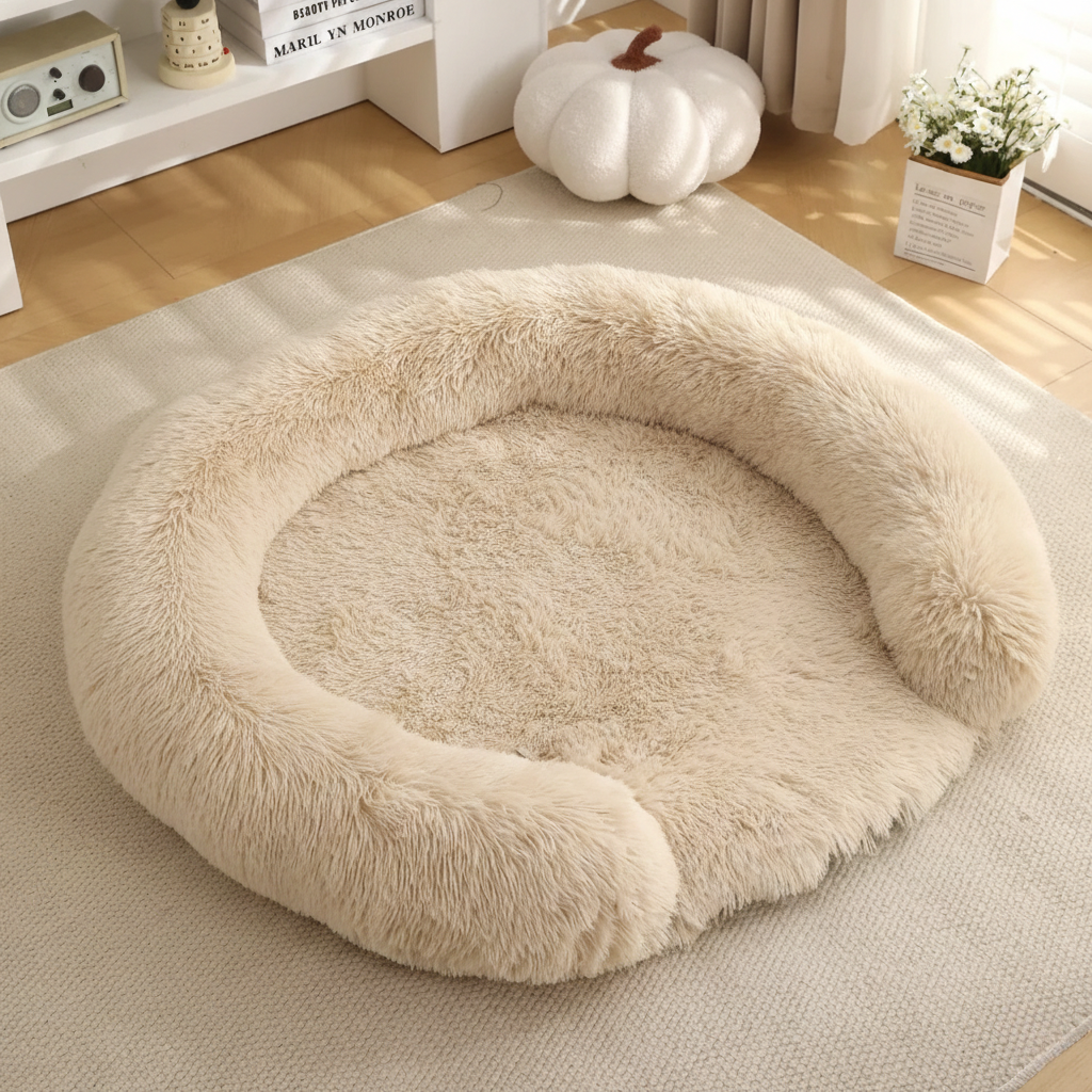 Fluffy Hondenmand - Halfopen - Rond - DreamPawz