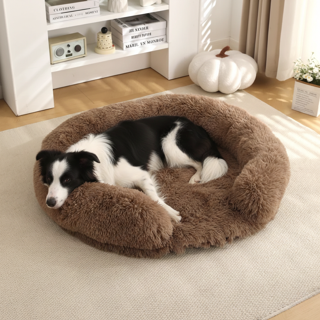 Fluffy Hondenmand - Halfopen - Rond - DreamPawz
