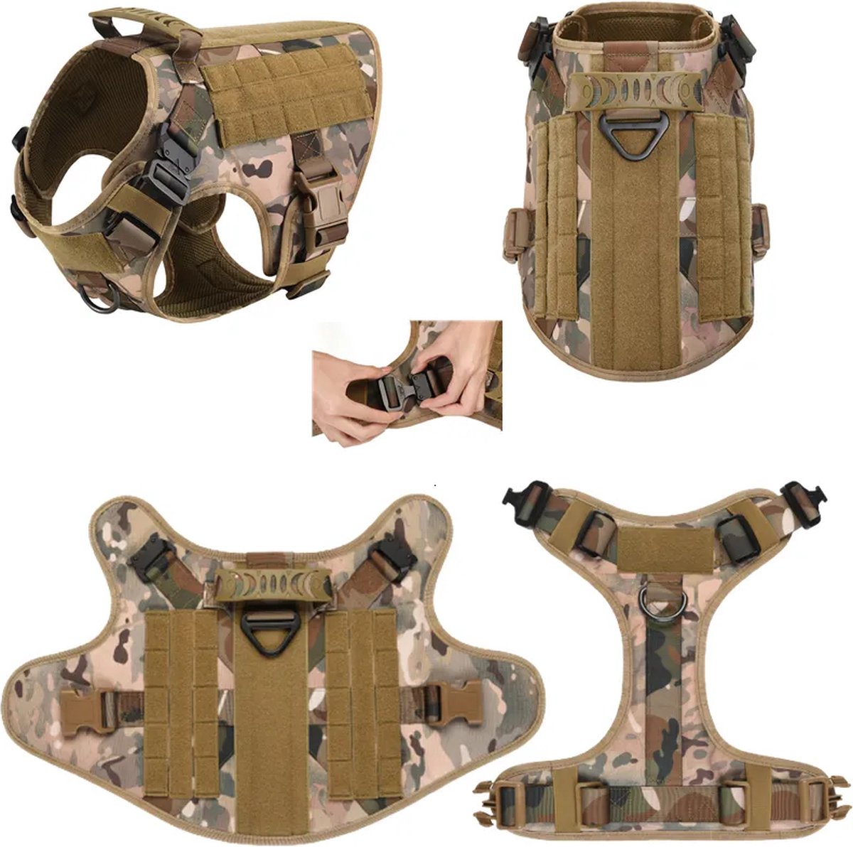 Tactical Hondentuigje K9 - Incl. Mama / Dad says I'm Special Patch(es) - DreamPawz