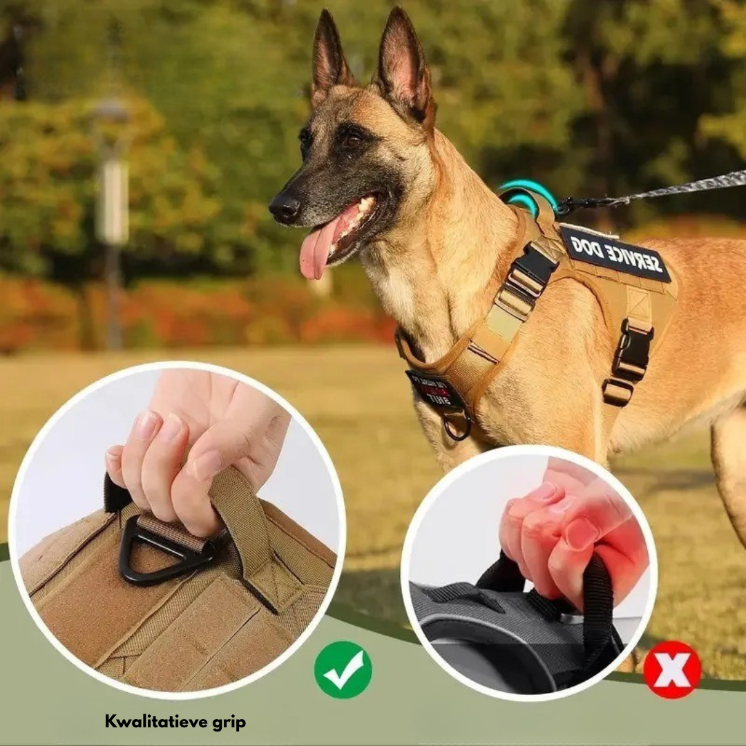 Tactical Hondenharnas inclusief 6 Patches
