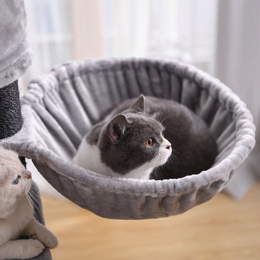 Feandrea - Grote Krabpaal met Hangmat & Kattenhuis - DreamPawz