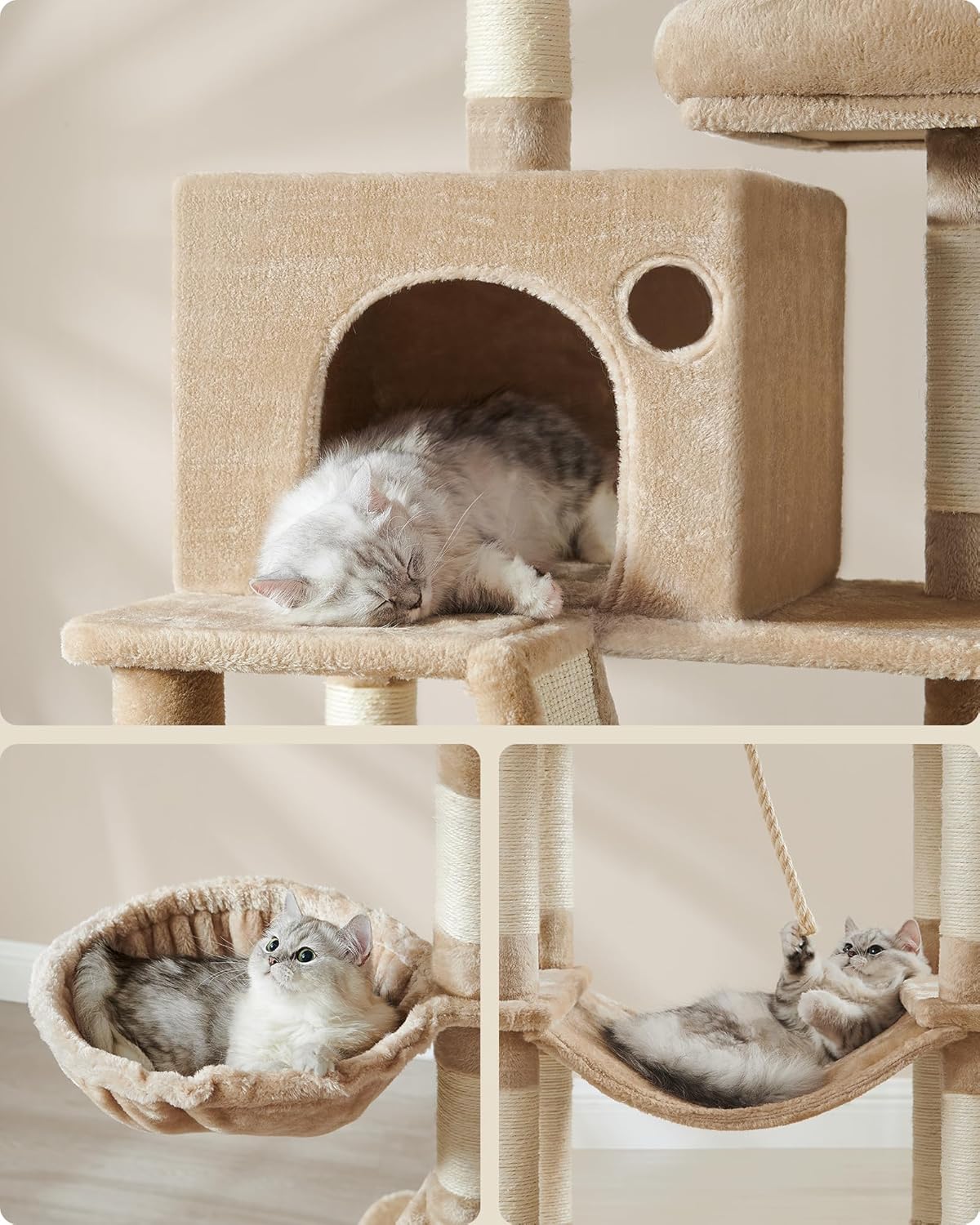 Feandrea - Mega XXL Krabpaal 206 cm – Multi-Level - DreamPawz