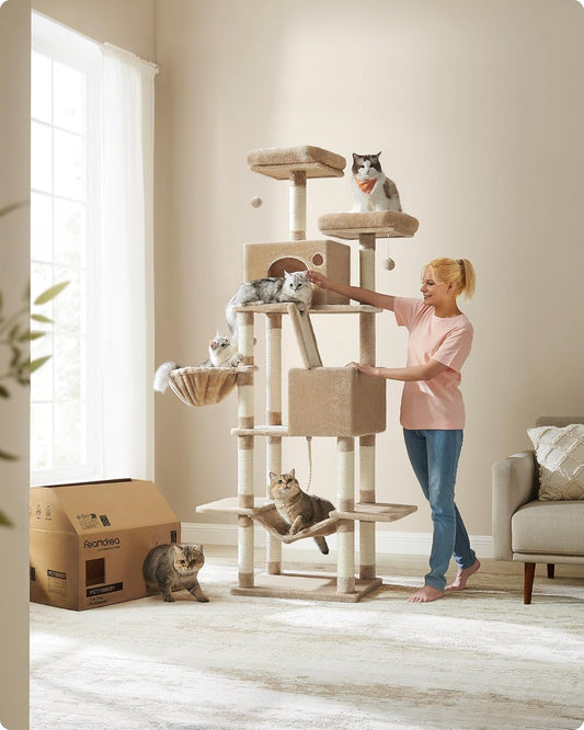 Feandrea - Mega XXL Krabpaal 206 cm – Multi-Level - DreamPawz