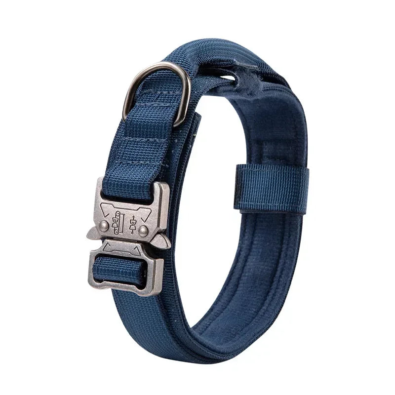 Blauwe tactical K9 halsband voor honden