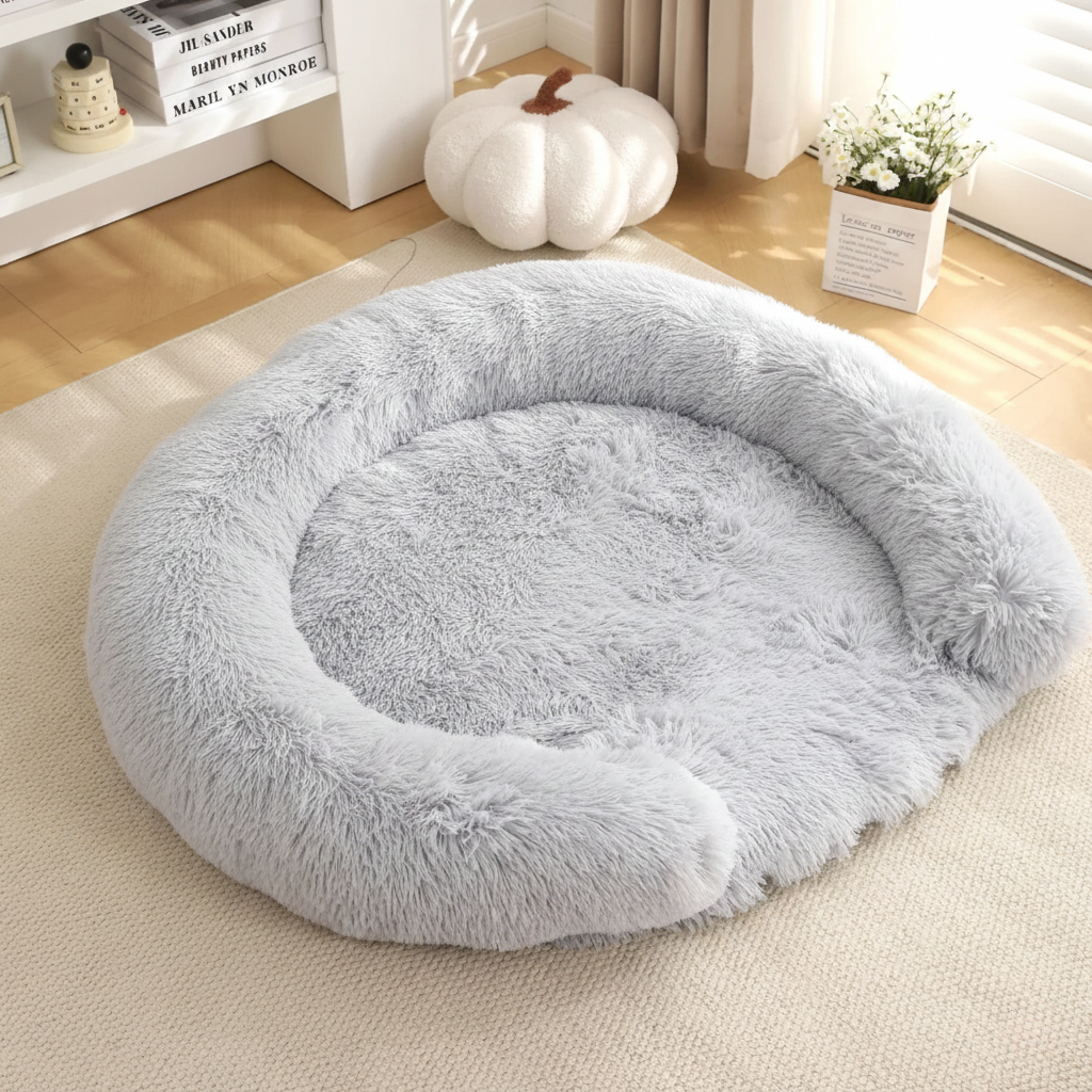 Fluffy Hondenmand - Halfopen - Rond - DreamPawz