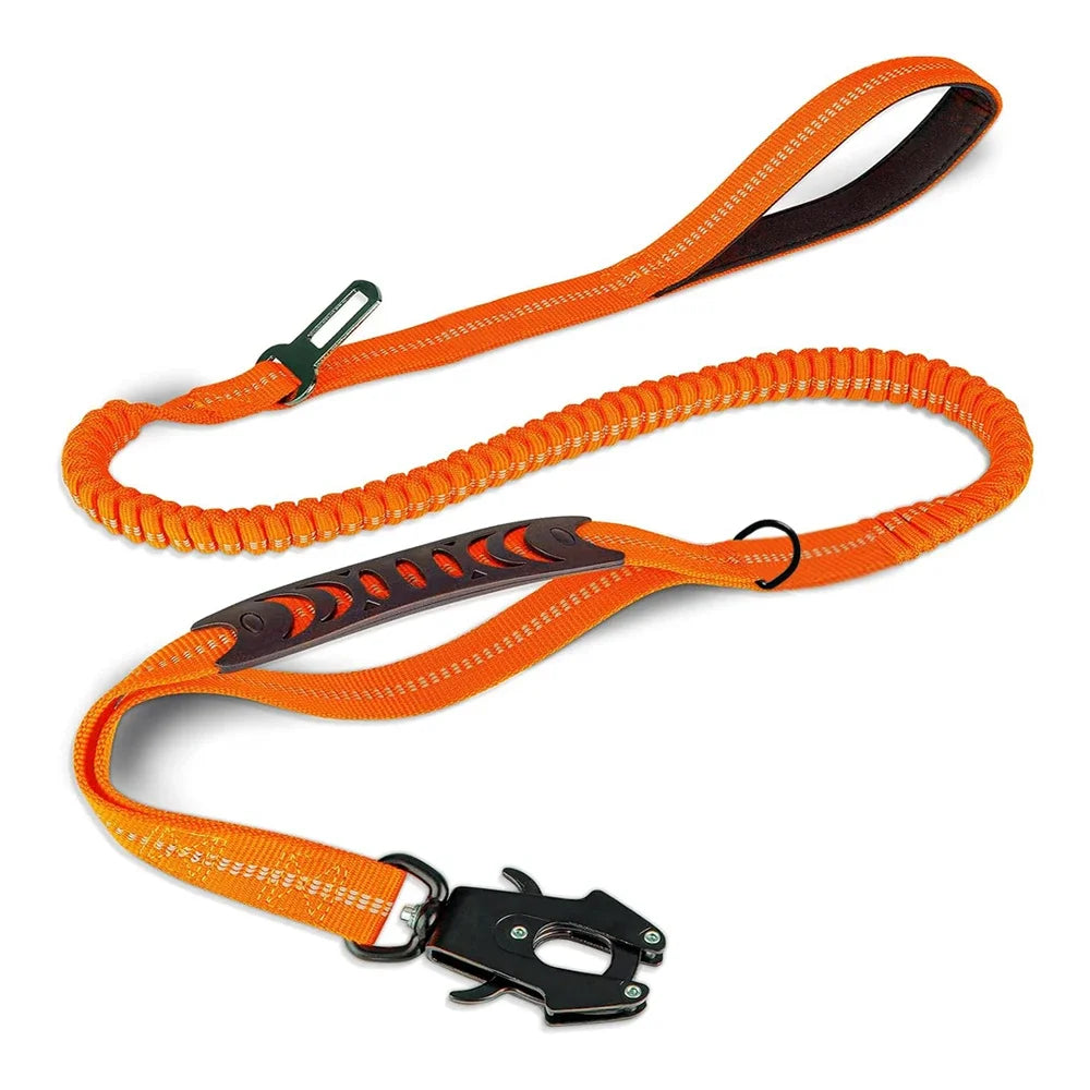 Oranje tactical hondenriem reflecterend