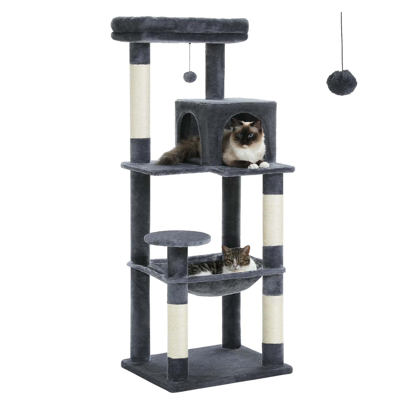 Pawz Road - Luxe Krabpaal met Hangmat, Kattenhuis & Uitkijkplateau - DreamPawz