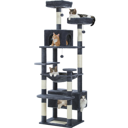 Pawz Road - XL Krabpaal voor Grote Katten met Hangmat & XXL Condo - DreamPawz