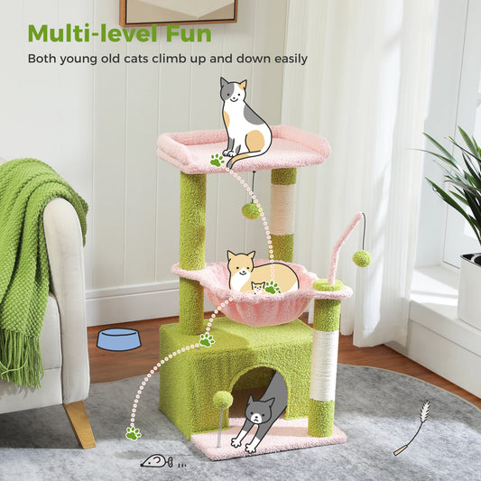 Groene Krabpaal - Krabtoren met Cactusdesign - DreamPawz
