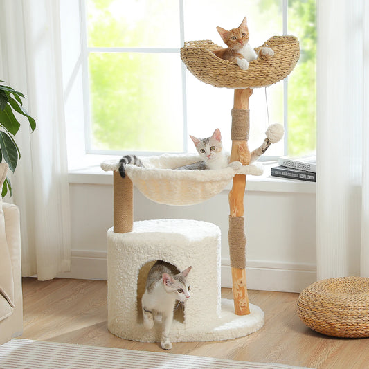 Pawz Road - Moderne Rattan Kattenboom - DreamPawz