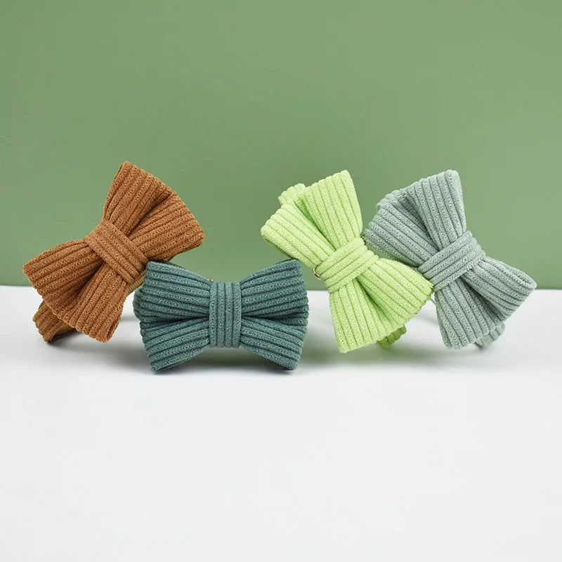 Corduroy Kattenhalsband en Strikje - DreamPawz