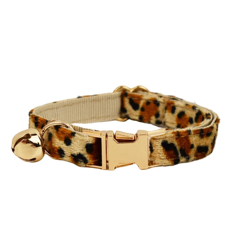 Kattenhalsband met Strik – Panterprint - DreamPawz