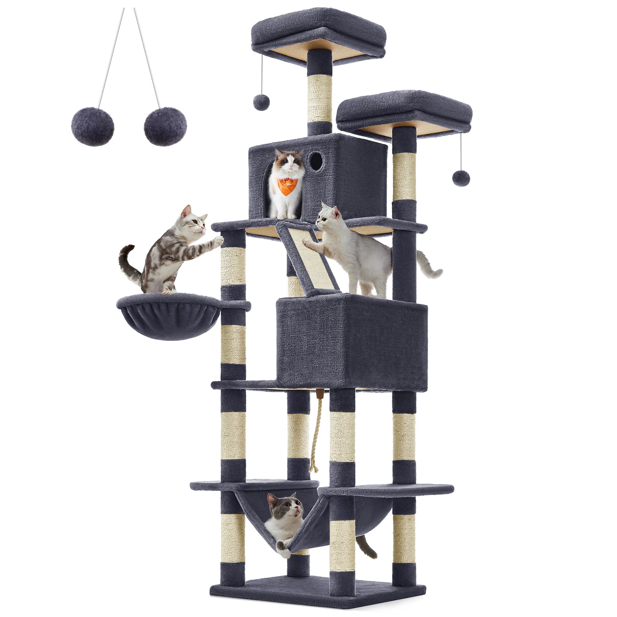 Feandrea - Mega XXL Krabpaal 206 cm – Multi-Level - DreamPawz