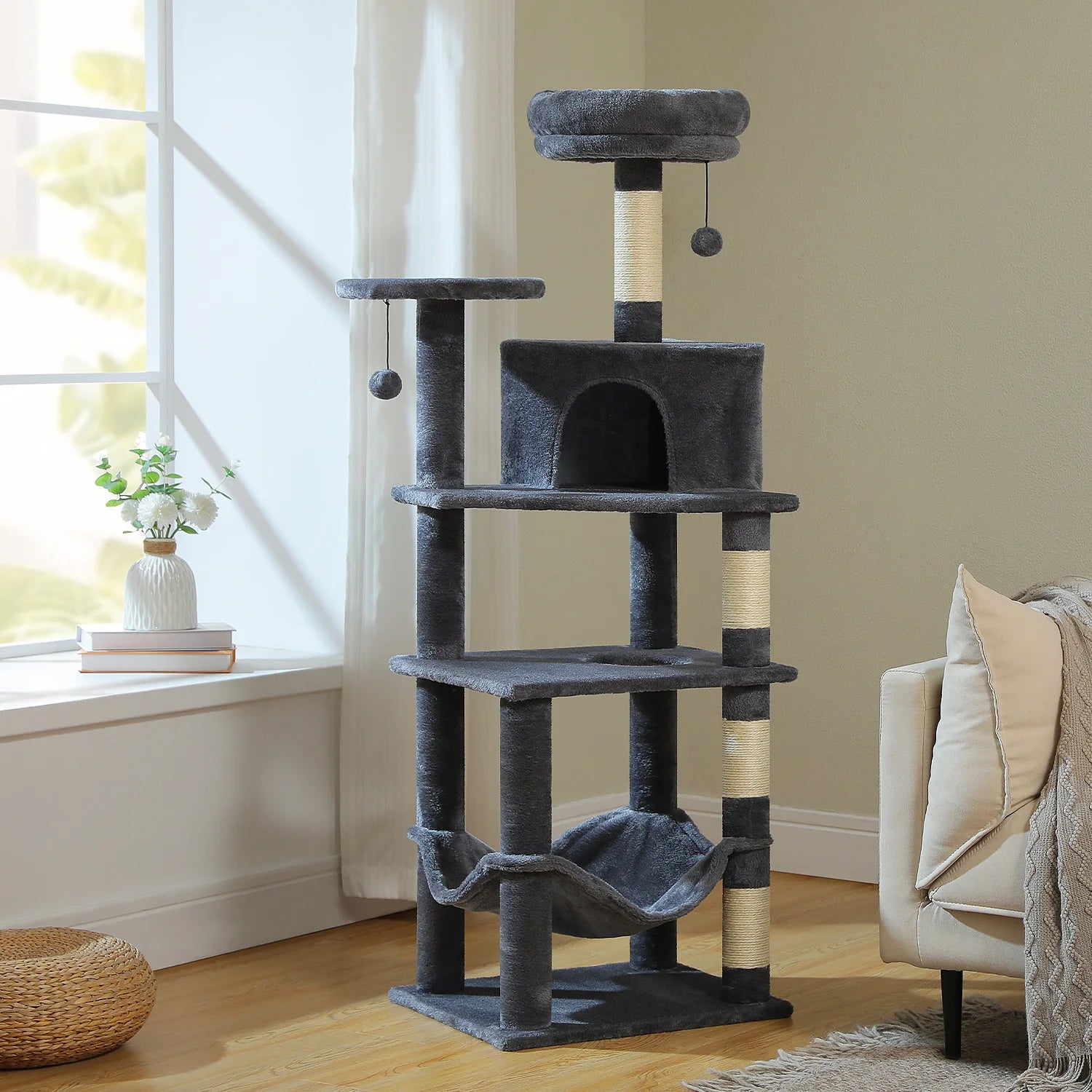6-Laagse Krabpaal – 140 cm Hoog - DreamPawz