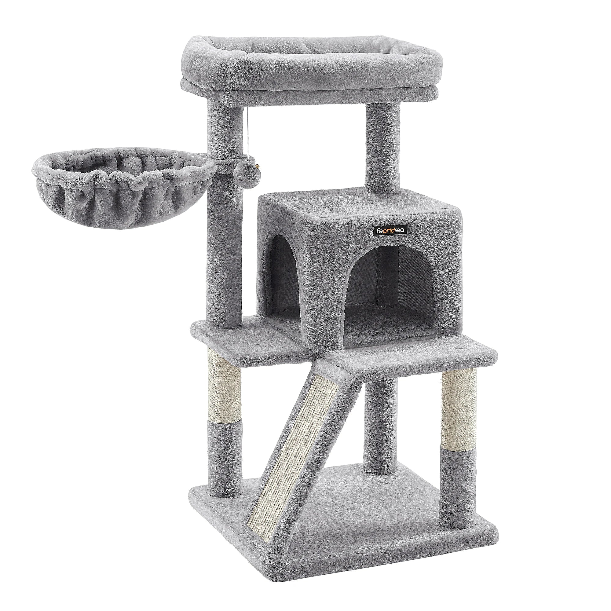 FEANDREA - Medium Kattenkrabpaal met Krabplank & Hangmat