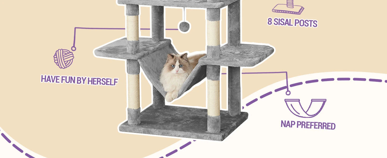 XXL 210 cm Hoge Krabpaal - DreamPawz