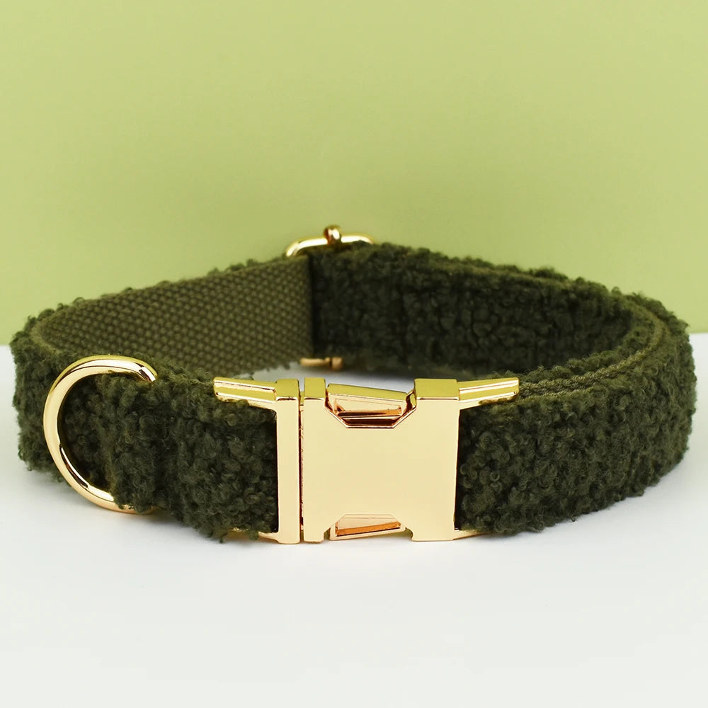 Teddy Ready - 3-Delige Set met Halsband, Riem en Strik - Groen - DreamPawz