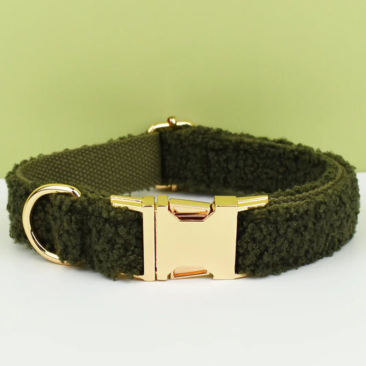 Teddy Ready - 3-Delige Set met Halsband, Riem en Strik - Groen - DreamPawz