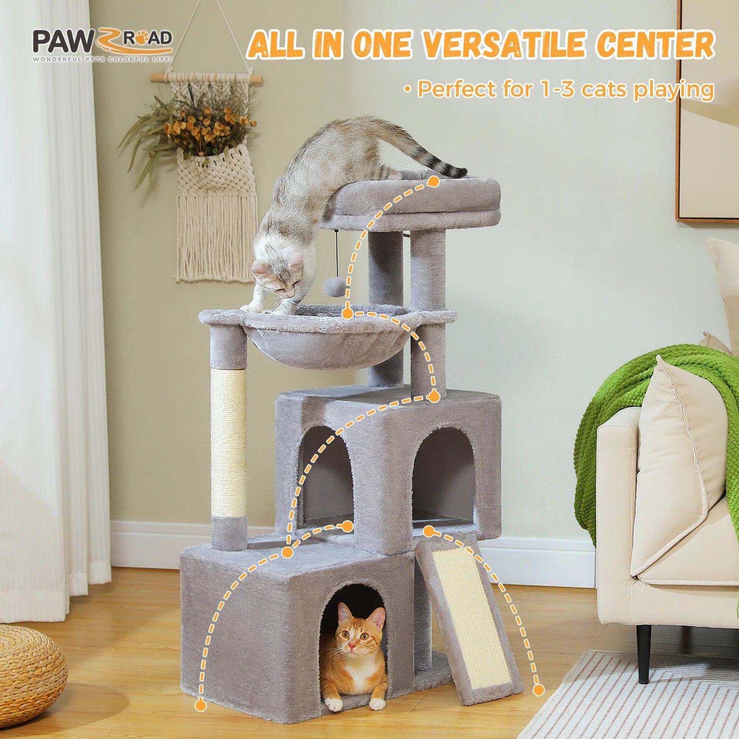 Pawz Road - Luxe Kattenkrabpaal - Compact - DreamPawz