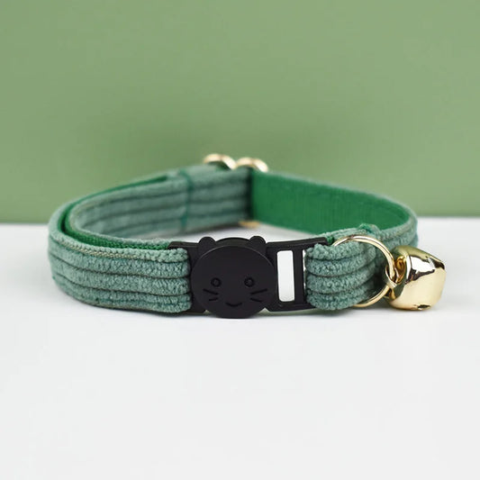 Corduroy Kattenhalsband en Strikje - DreamPawz