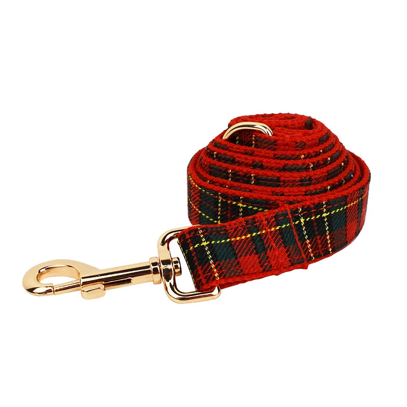 DreamPawz - 3-Delige Set met Halsband, Riem en Strik - Kerst 2025 - DreamPawz