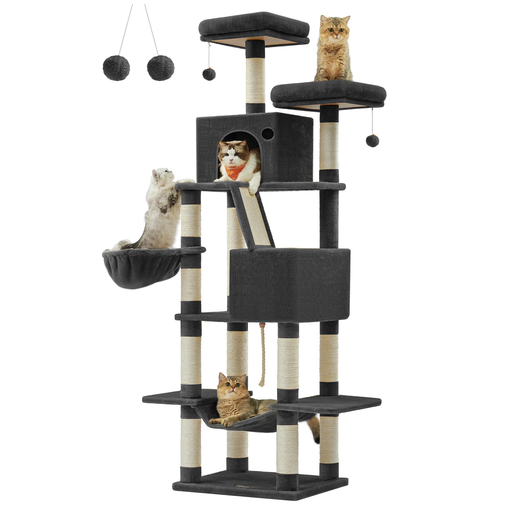 Feandrea - Mega XXL Krabpaal 206 cm – Multi-Level - DreamPawz