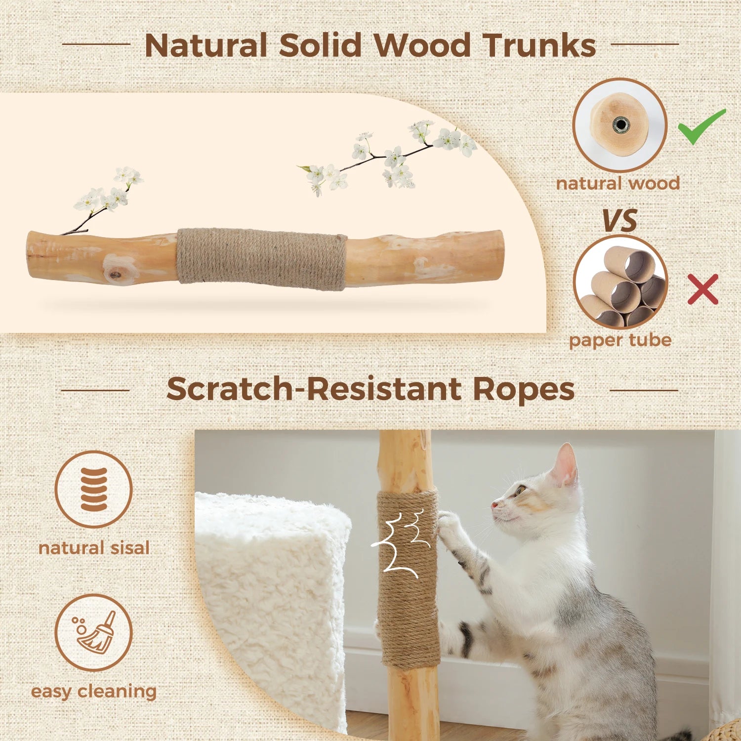 Pawz Road - Moderne Rattan Kattenboom - DreamPawz