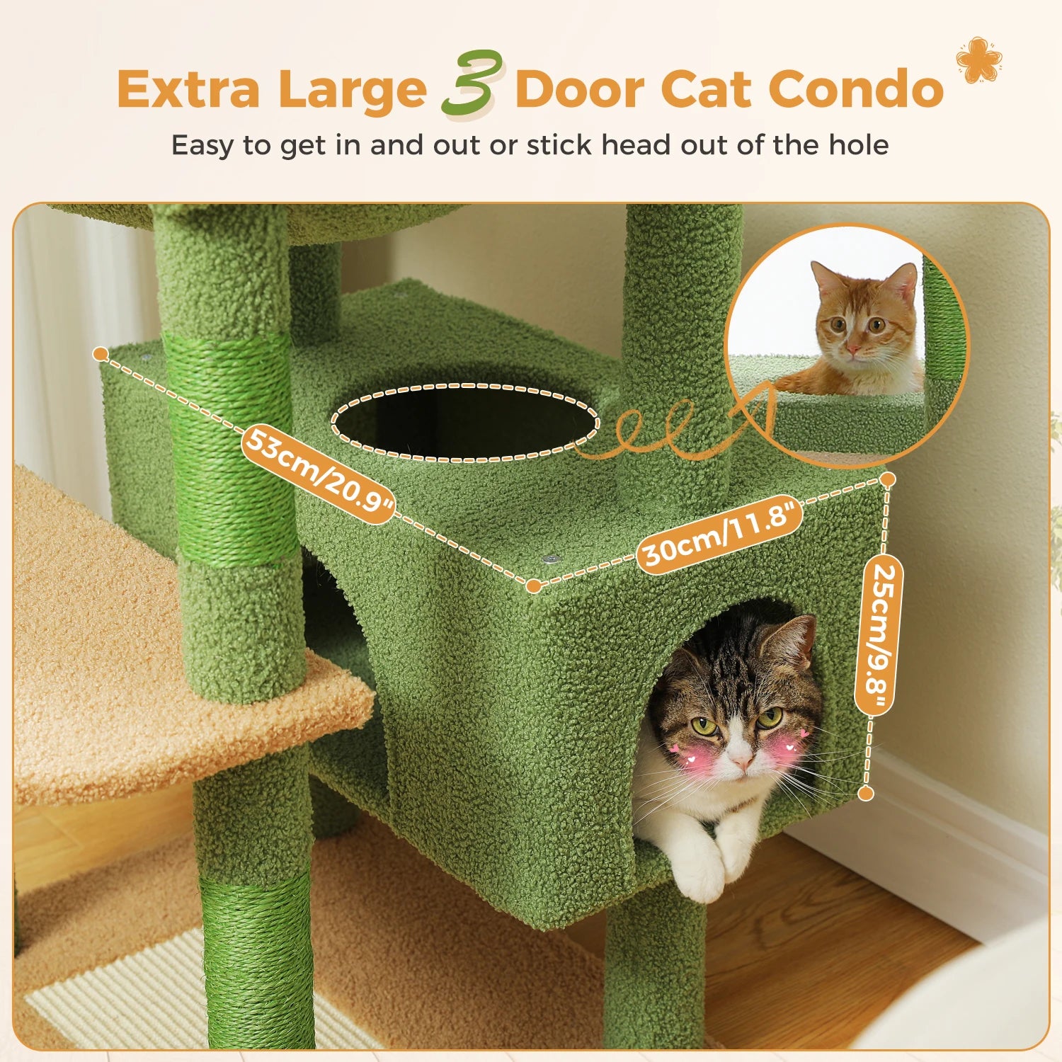 Pawz Road - XL Krabpaal voor Grote Katten met Hangmat & XXL Condo - DreamPawz