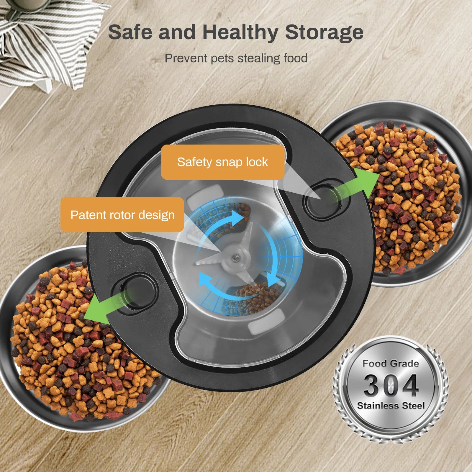 ZYfeeder - 4.5L Button/WiFi Automatische Voerbak