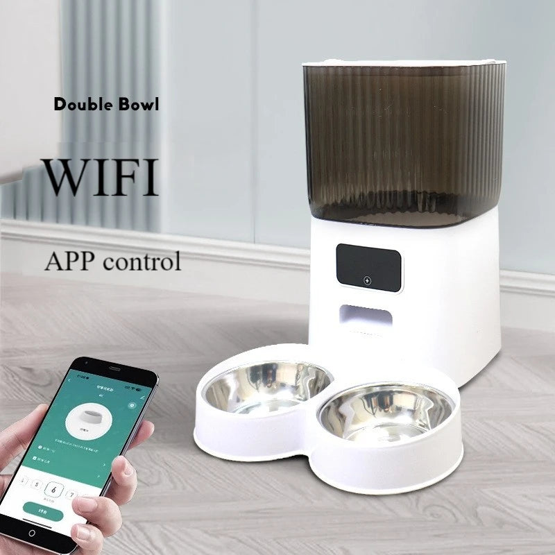 5L Slimme Voerbak met Camera/WiFi - Automatische Katten- & Hondenvoerdispenser