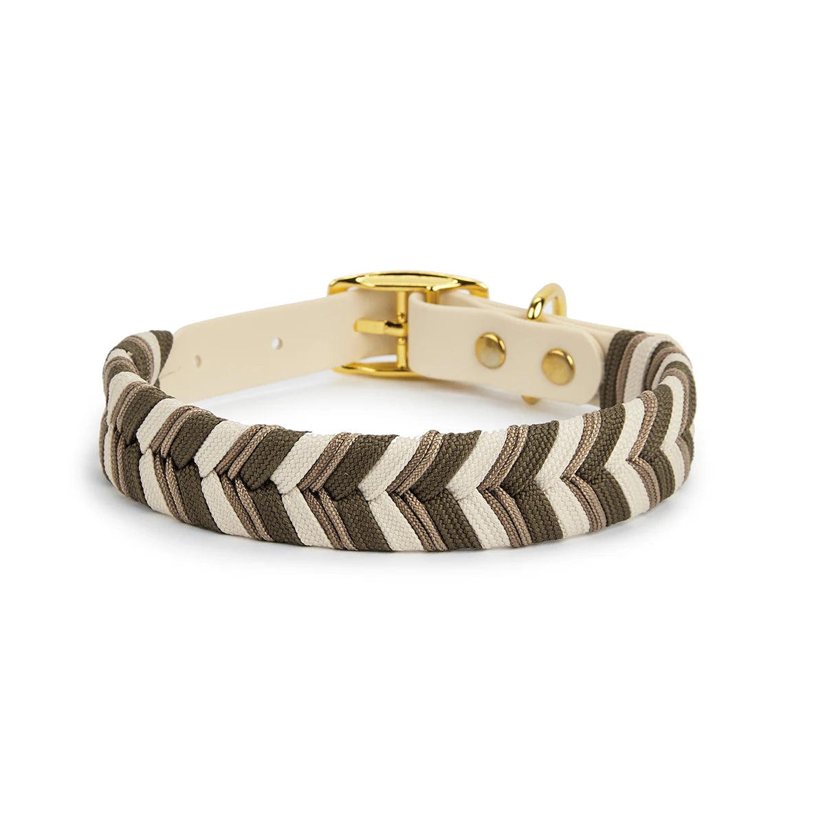 Waopet - Leather-Look Geweven Halsband - Ibiza Style