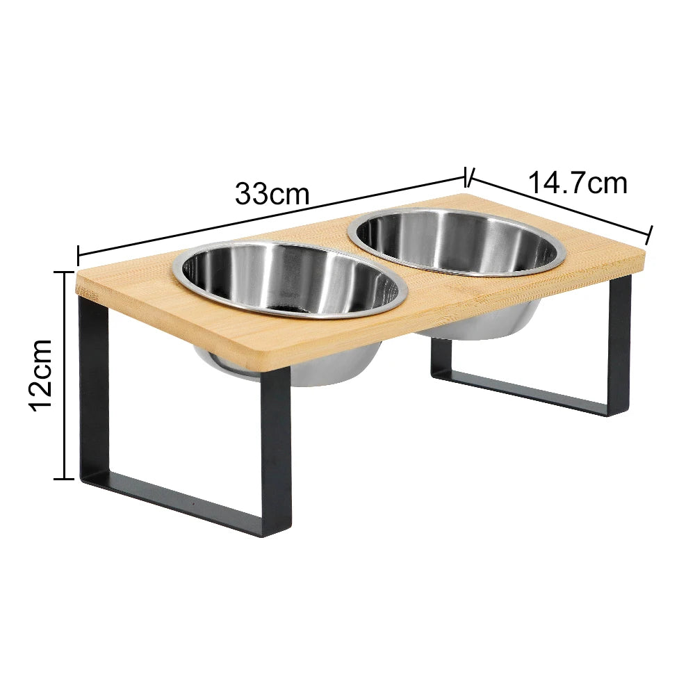 Petravel - Verhoogde Voeder- en Drinkkommen - Houten Design