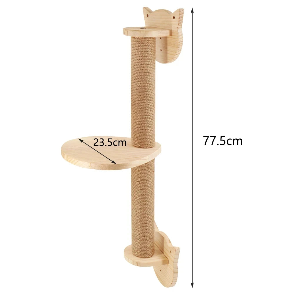 PATYOCAT - Modulaire Kattenwand Klimset met Krabpaal en Optionele Trap