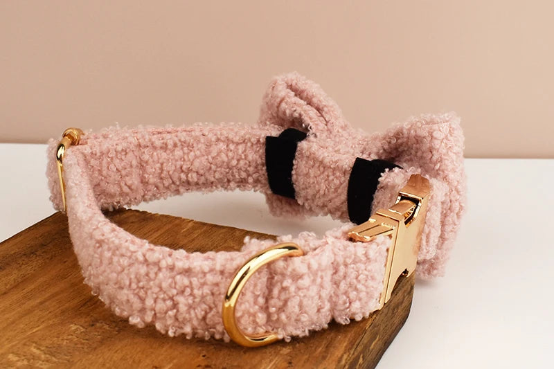 Teddy Ready - 4-Delige Set met Tuigje, Halsband, Riem en Strik - Roze