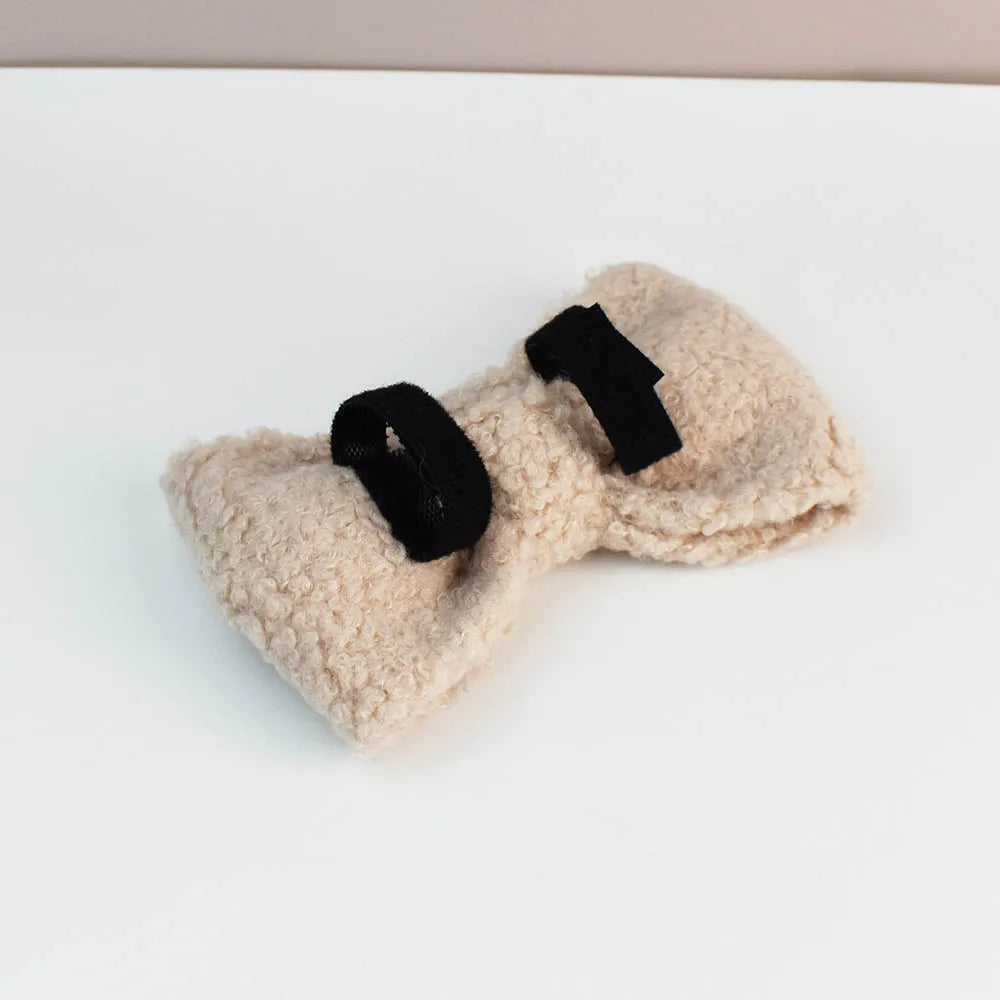 beige teddy ready strik achterkant