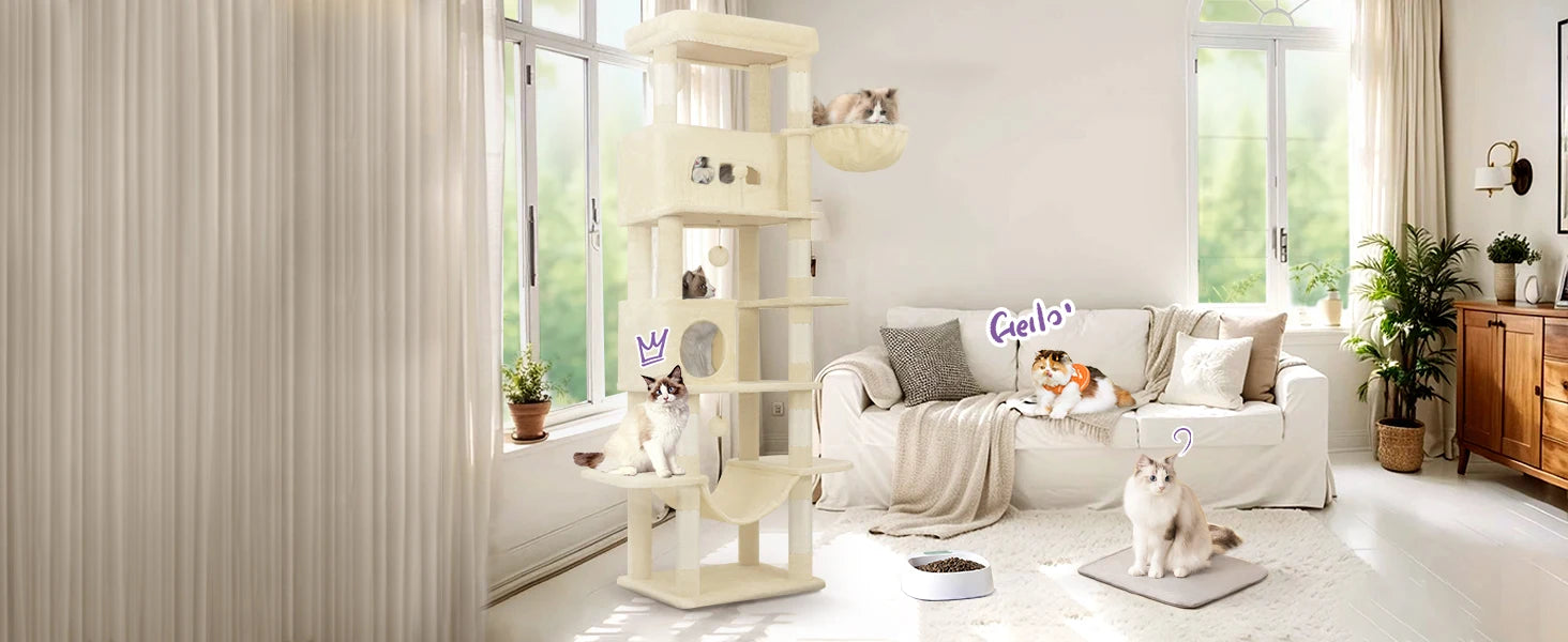XXL 210 cm Hoge Krabpaal - DreamPawz