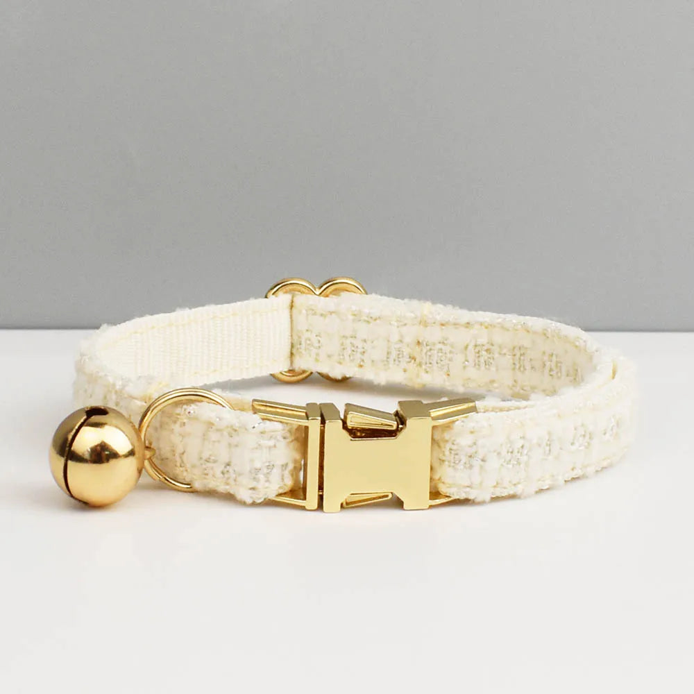 Kattenhalsband Tweed met Strik - DreamPawz