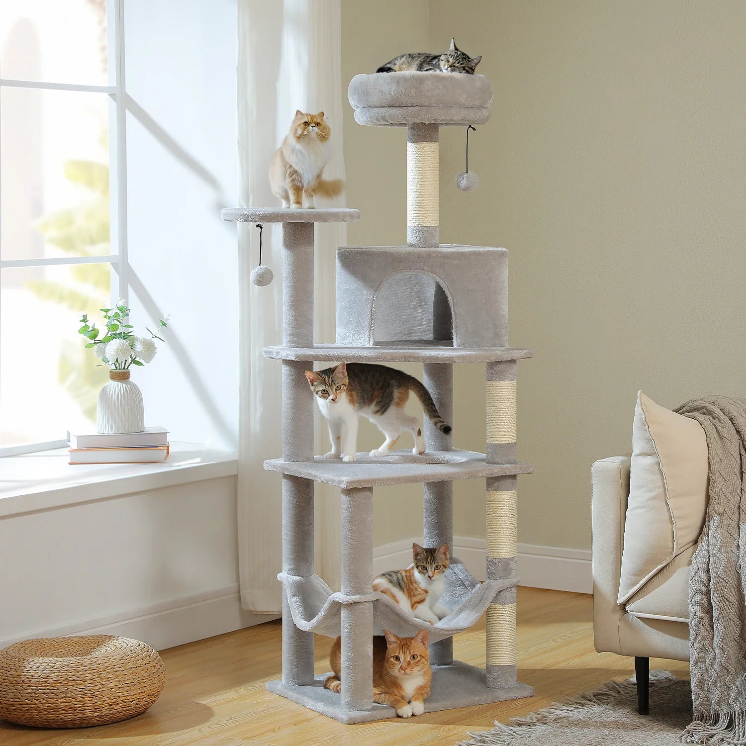 6-Laagse Krabpaal – 140 cm Hoog - DreamPawz