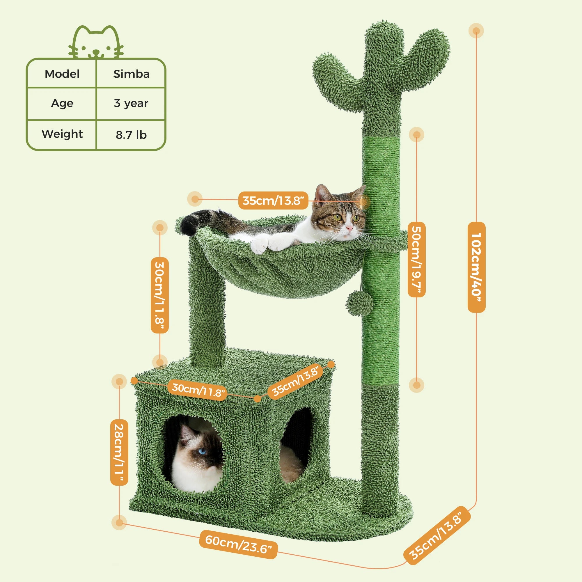 Pawz Road - Cactus Krabpaal & Slaapplaats - DreamPawz