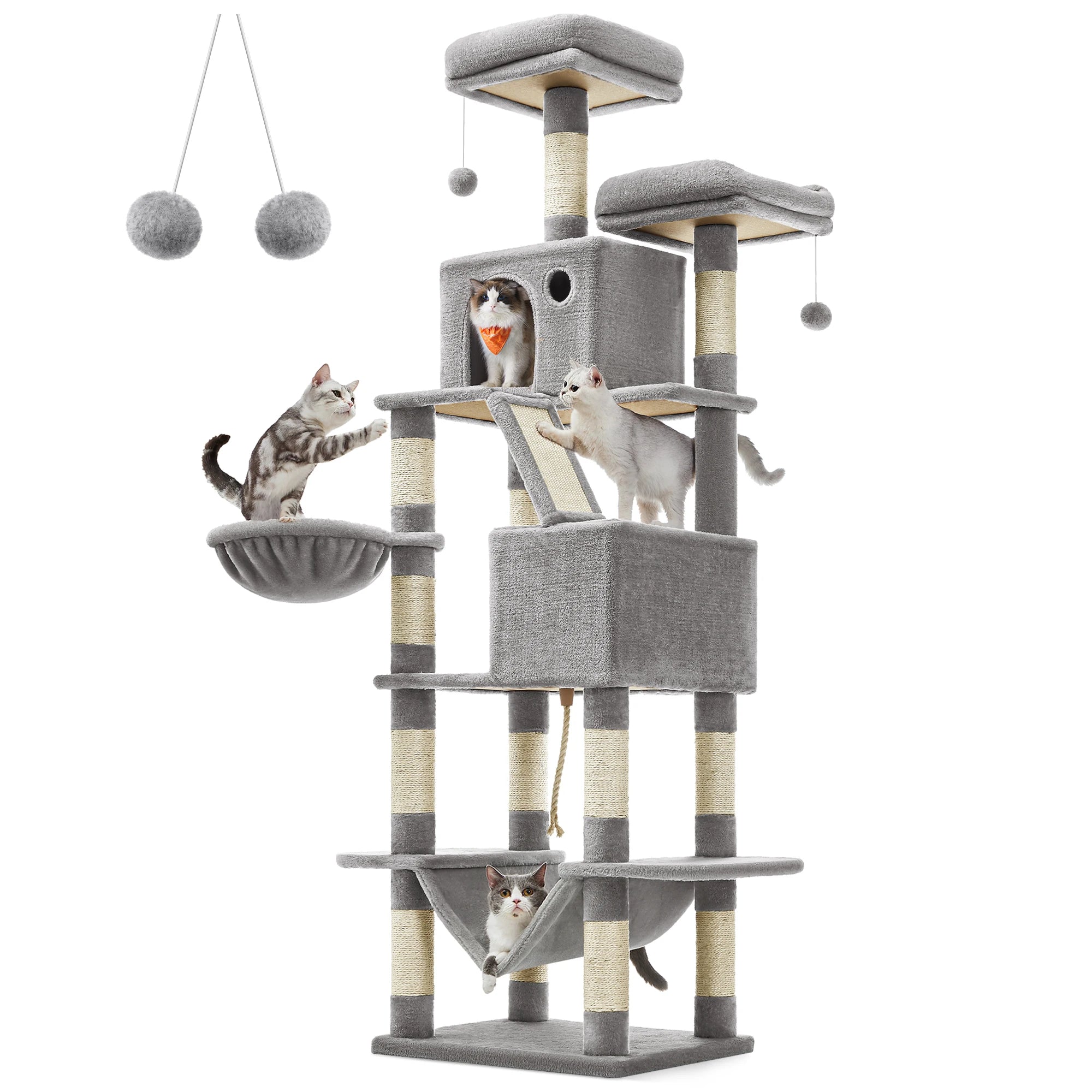 Feandrea - Mega XXL Krabpaal 206 cm – Multi-Level - DreamPawz