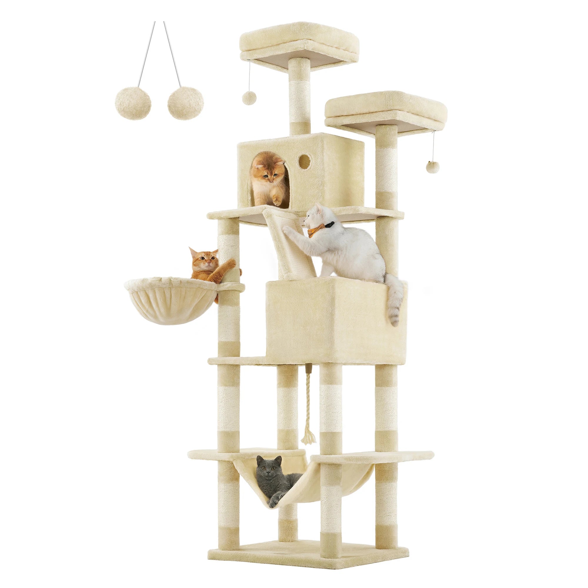 Feandrea - Mega XXL Krabpaal 206 cm – Multi-Level - DreamPawz