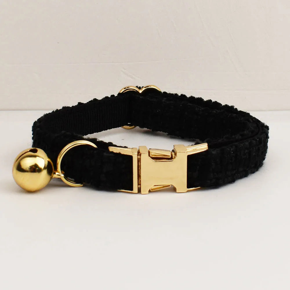 Kattenhalsband Tweed met Strik - DreamPawz