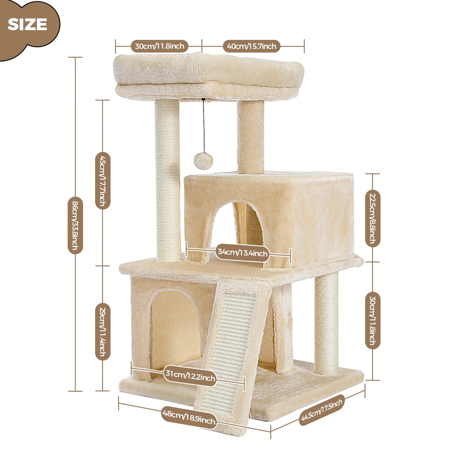 Pawz Road - Luxe Kattenkrabpaal - Compact - DreamPawz