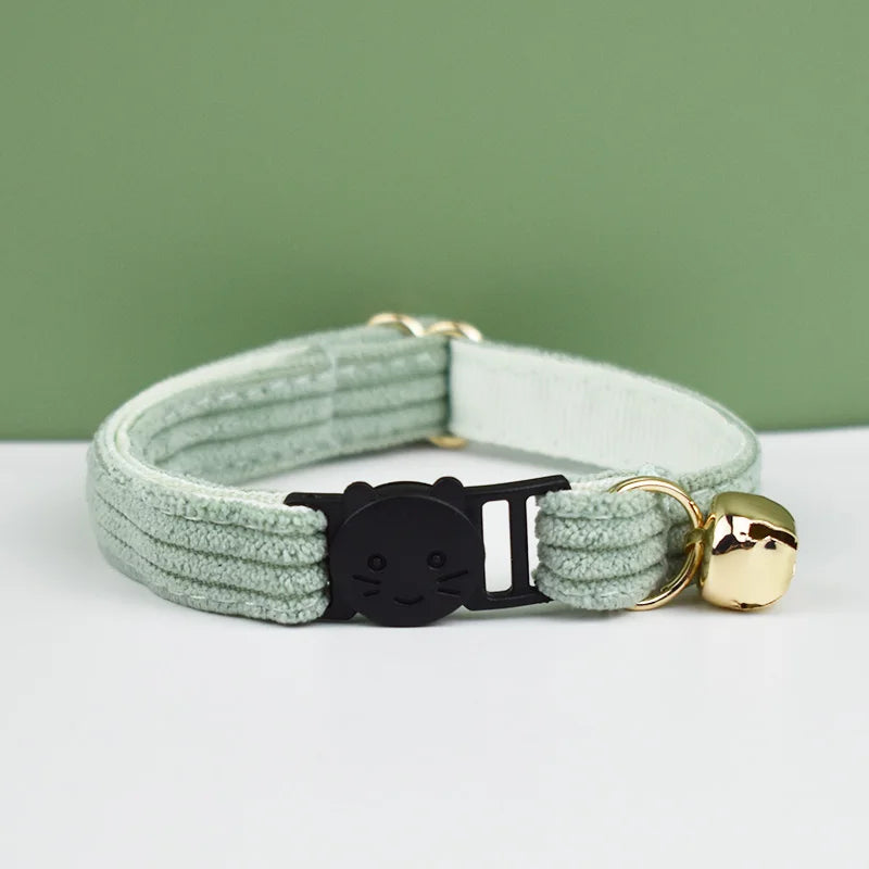 Corduroy Kattenhalsband en Strikje - DreamPawz