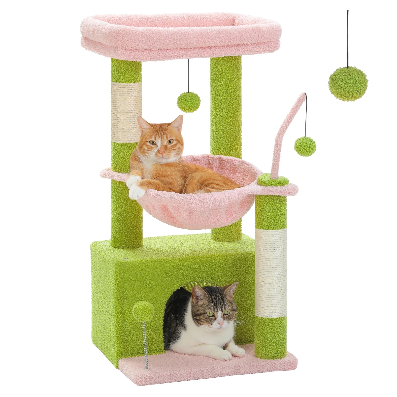 Groene Krabpaal - Krabtoren met Cactusdesign - DreamPawz