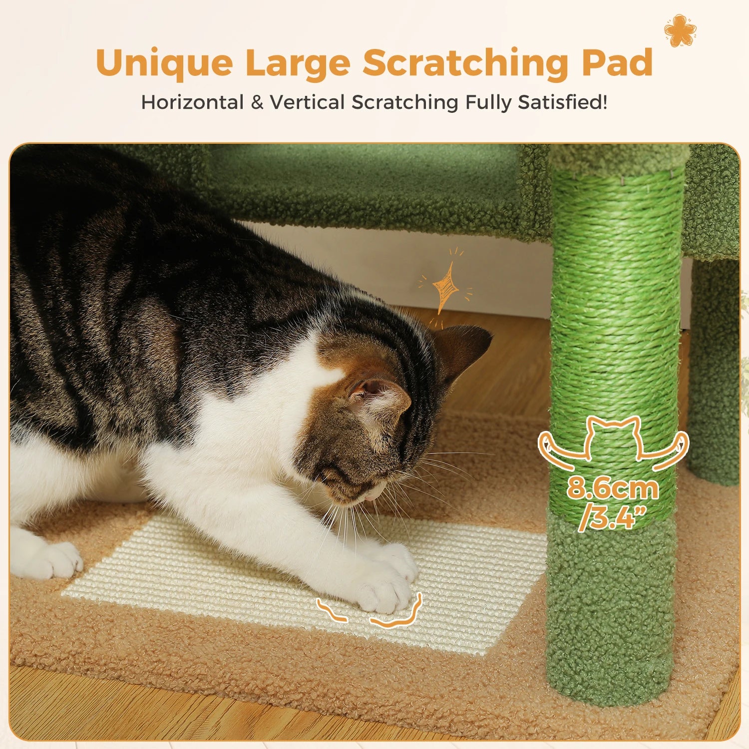 Pawz Road - XL Krabpaal voor Grote Katten met Hangmat & XXL Condo - DreamPawz
