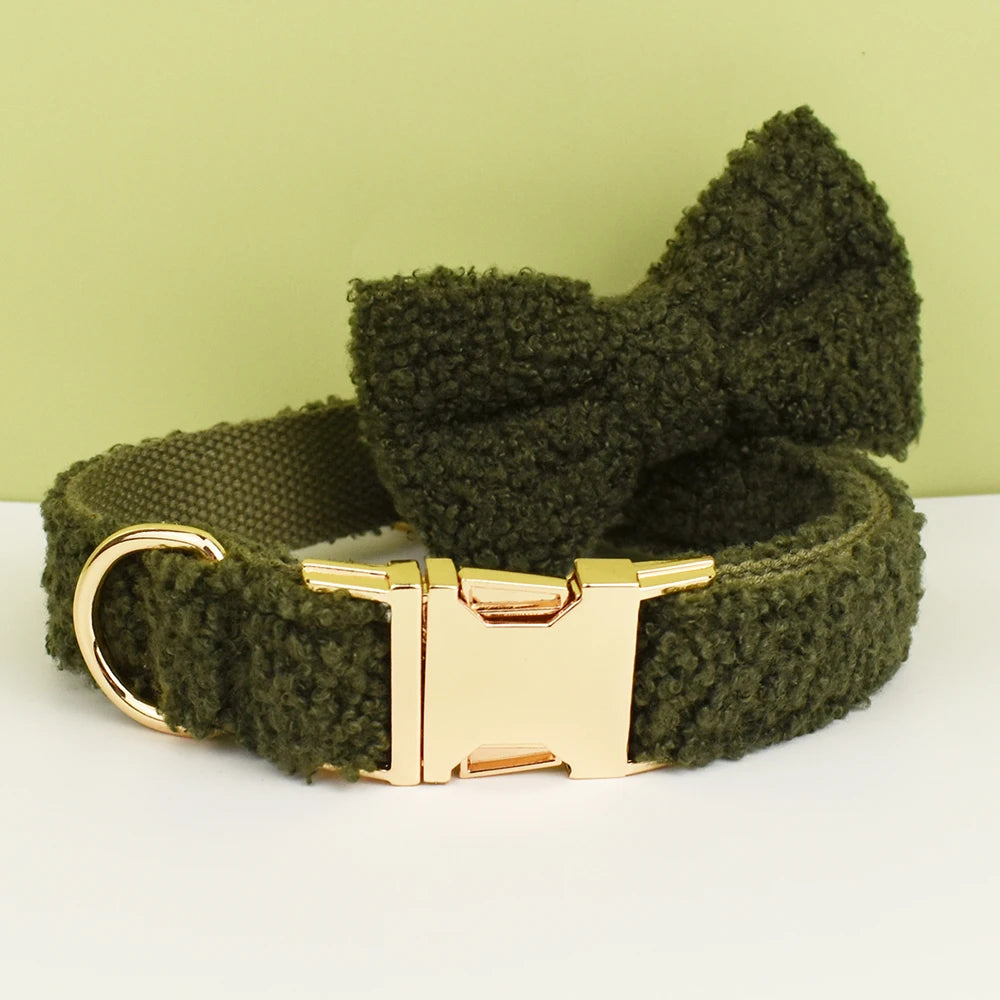 Teddy Ready - 4-Delige Set met Tuigje, Halsband, Riem en Strik - Groen - DreamPawz